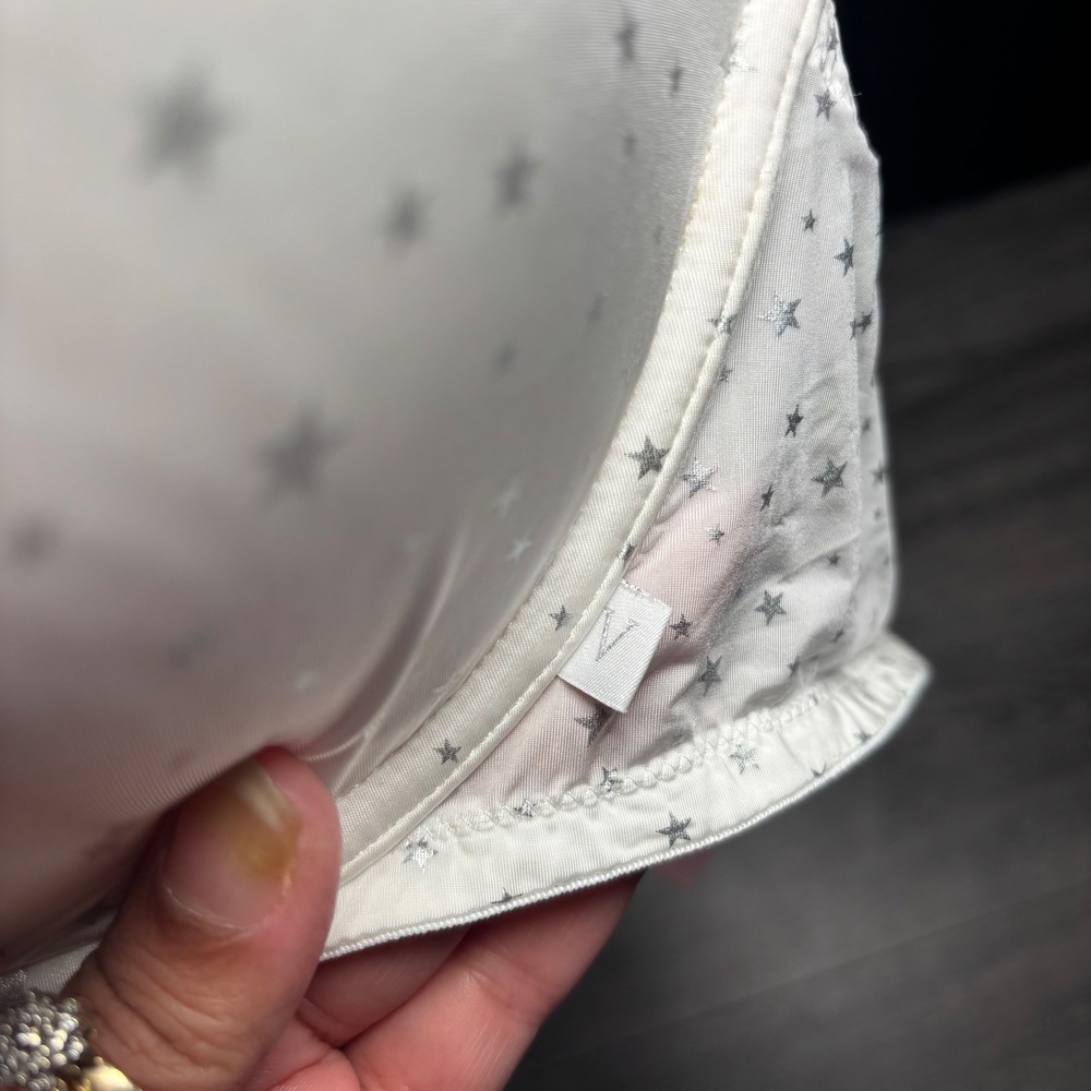 Victoria's Secret Push Up Bra Silver Star Print White Adjustable Straps 38D 403 - Picture 10 of 10